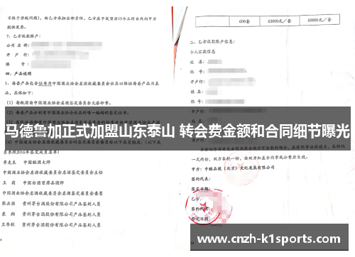 马德鲁加正式加盟山东泰山 转会费金额和合同细节曝光